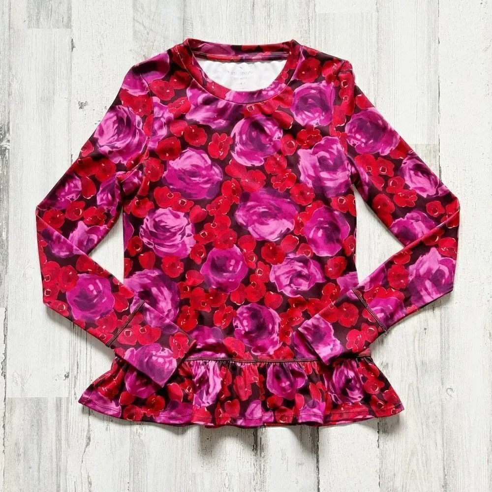 Kate Spade Electric Rose Studio Pullover Top Size S